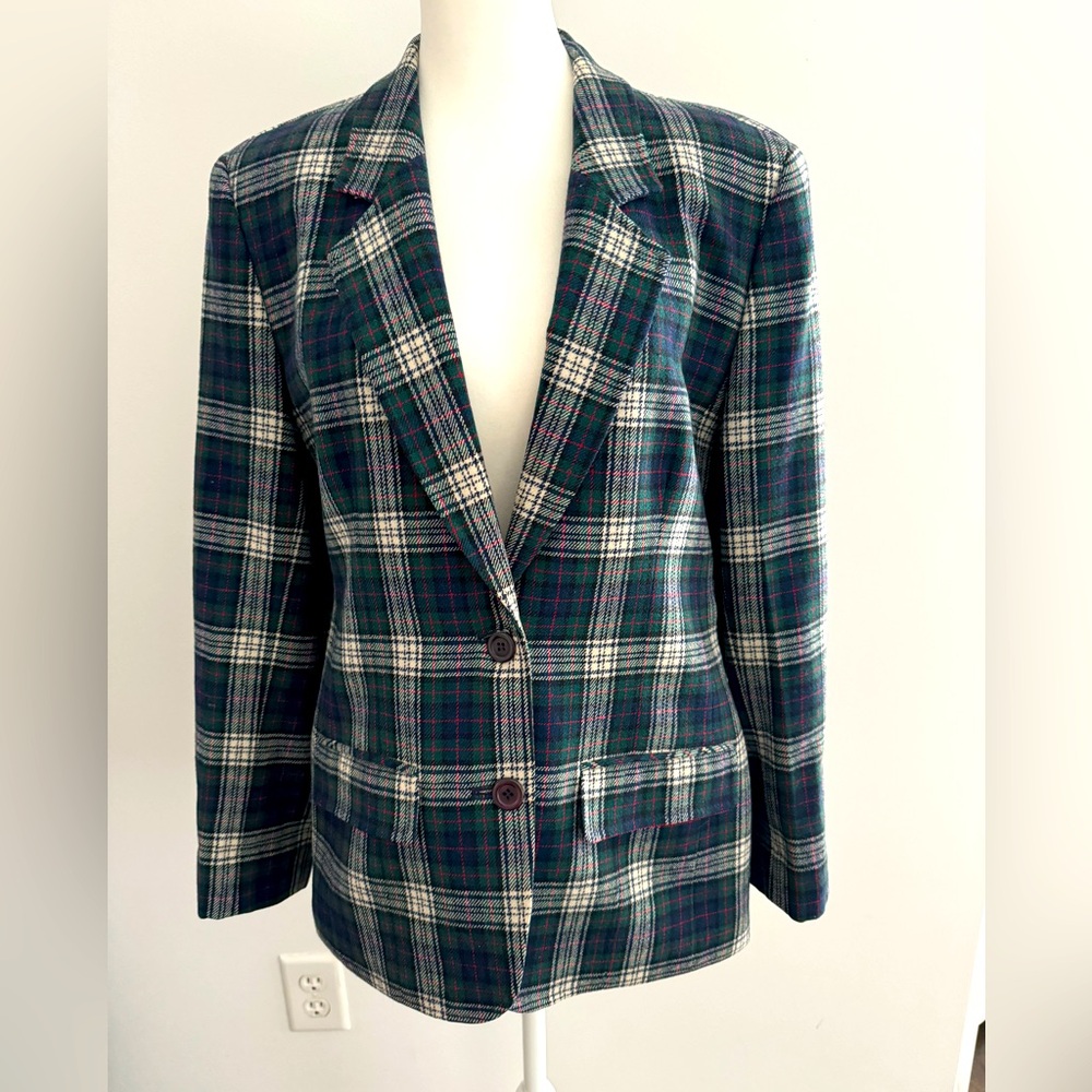Vintage Pendleton Wool Blazer Plaid size 10